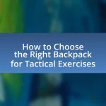 How to Choose the Right Backpack for Tactical Exercises