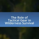 The Role of Tactical Gear in Wilderness Survival